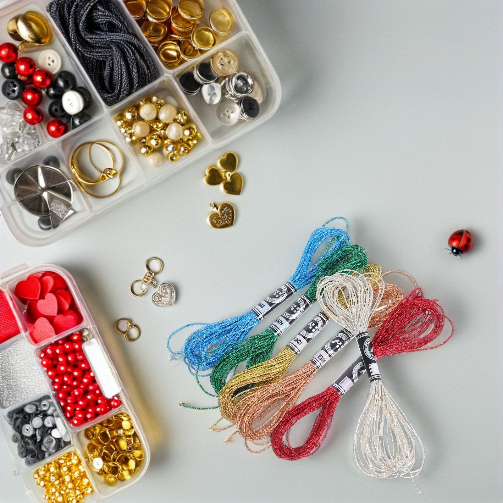 Embroidery Floss Thread - 6Pcs 고급스러운 금속 자수 실 DIY