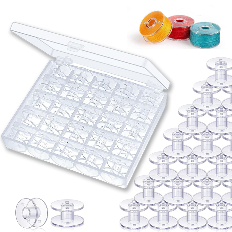 25개 홈 재봉틀 바닥 실 보빈 세트 재봉 액세서리 브 - Bobbin Organizer Box 리뷰 및 가격