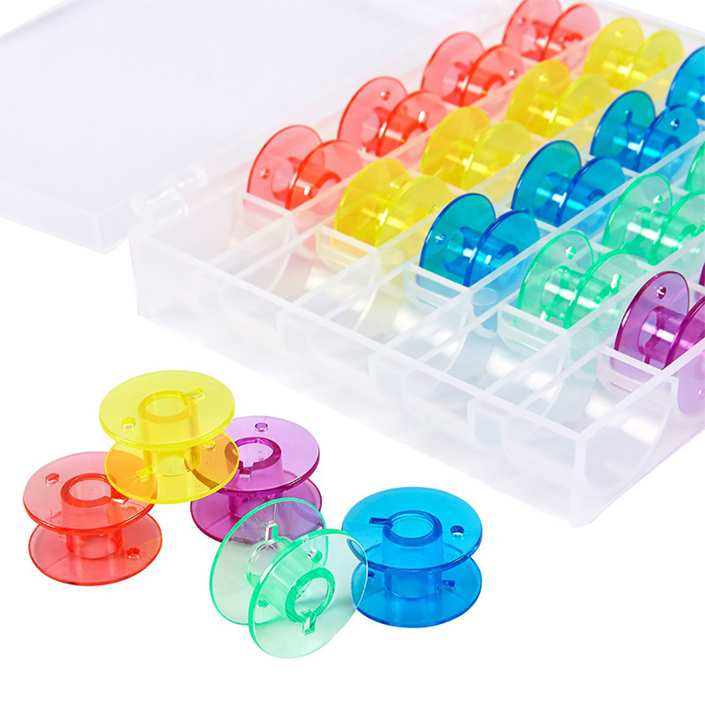 25 개/대 플라스틱 스레드 보빈 DIY 자수 액세서리 - Bobbin Organizer Box 리뷰 및 가격