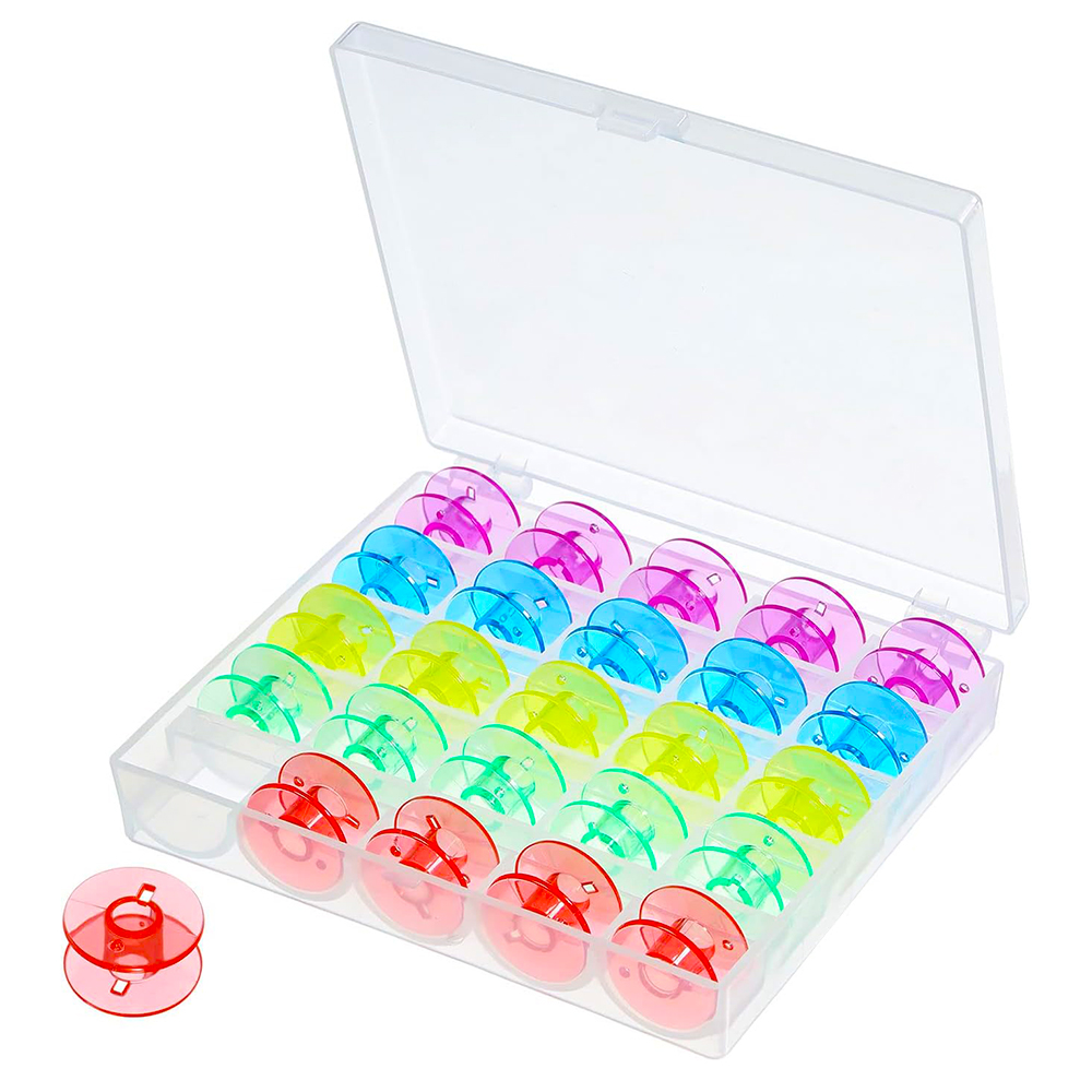 25 개/대 플라스틱 스레드 보빈 DIY 자수 액세서리 - Bobbin Organizer Box 리뷰 및 가격