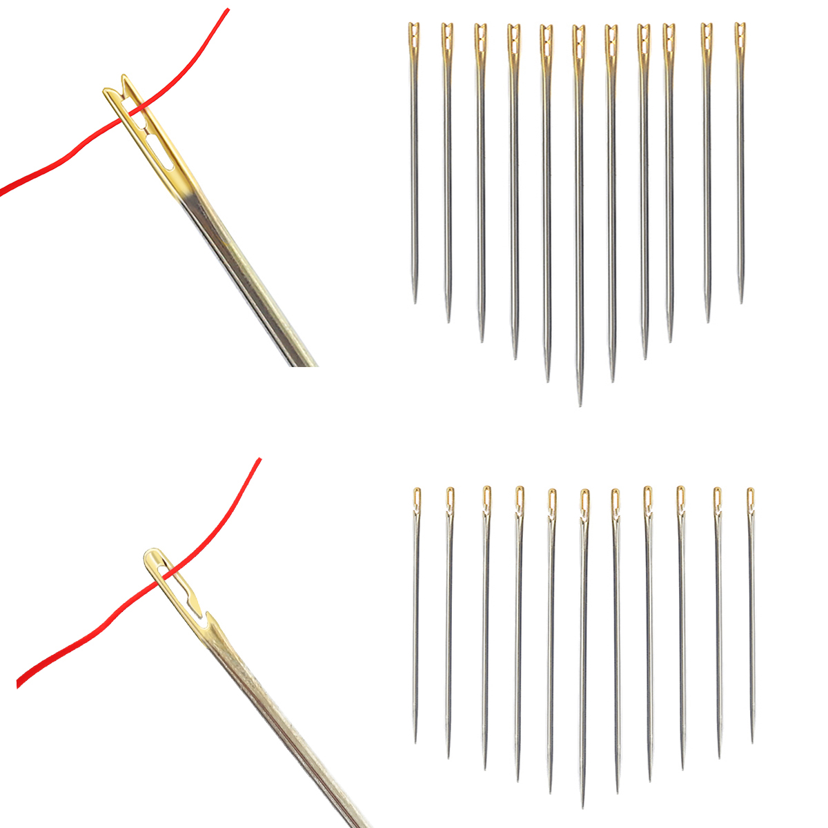 블라인드 멀티 사이즈 스테인레스 스틸 셀프 스레딩 바늘 - Embroidery Floss Thread 리뷰 및 가격