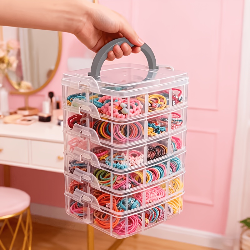 뚜껑과 손잡이가 있는 5겹 투명 수납함, 스냅 잠금 디 - Sewing Tas 리뷰 및 가격