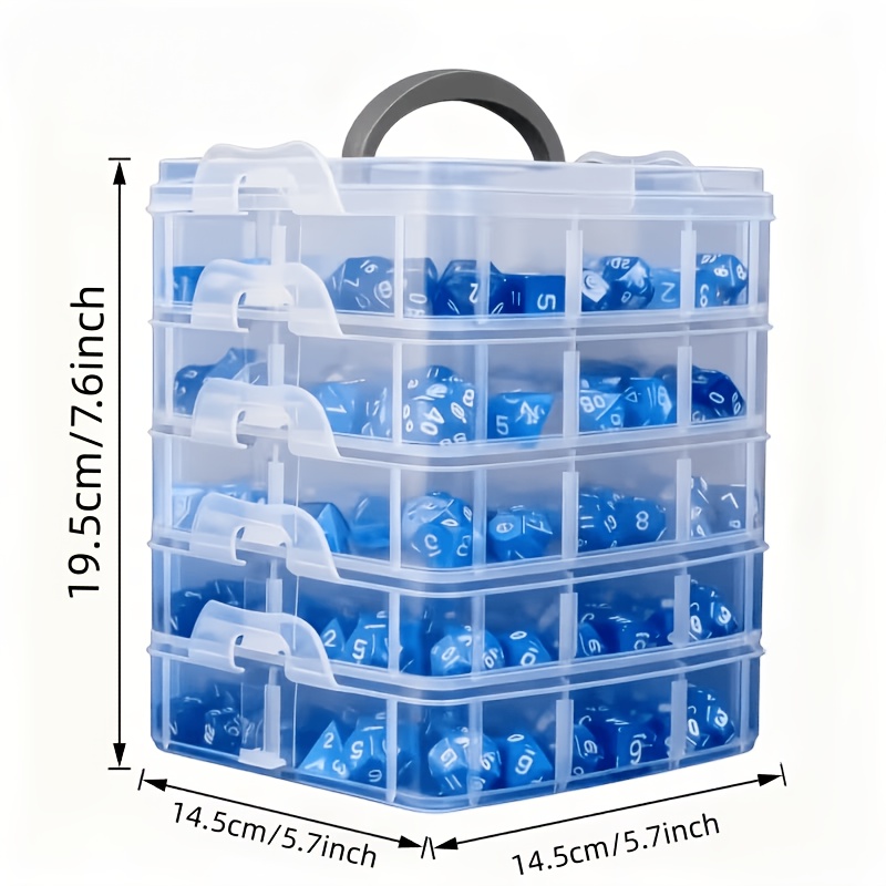 뚜껑과 손잡이가 있는 5겹 투명 수납함, 스냅 잠금 디 - Sewing Tas 리뷰 및 가격