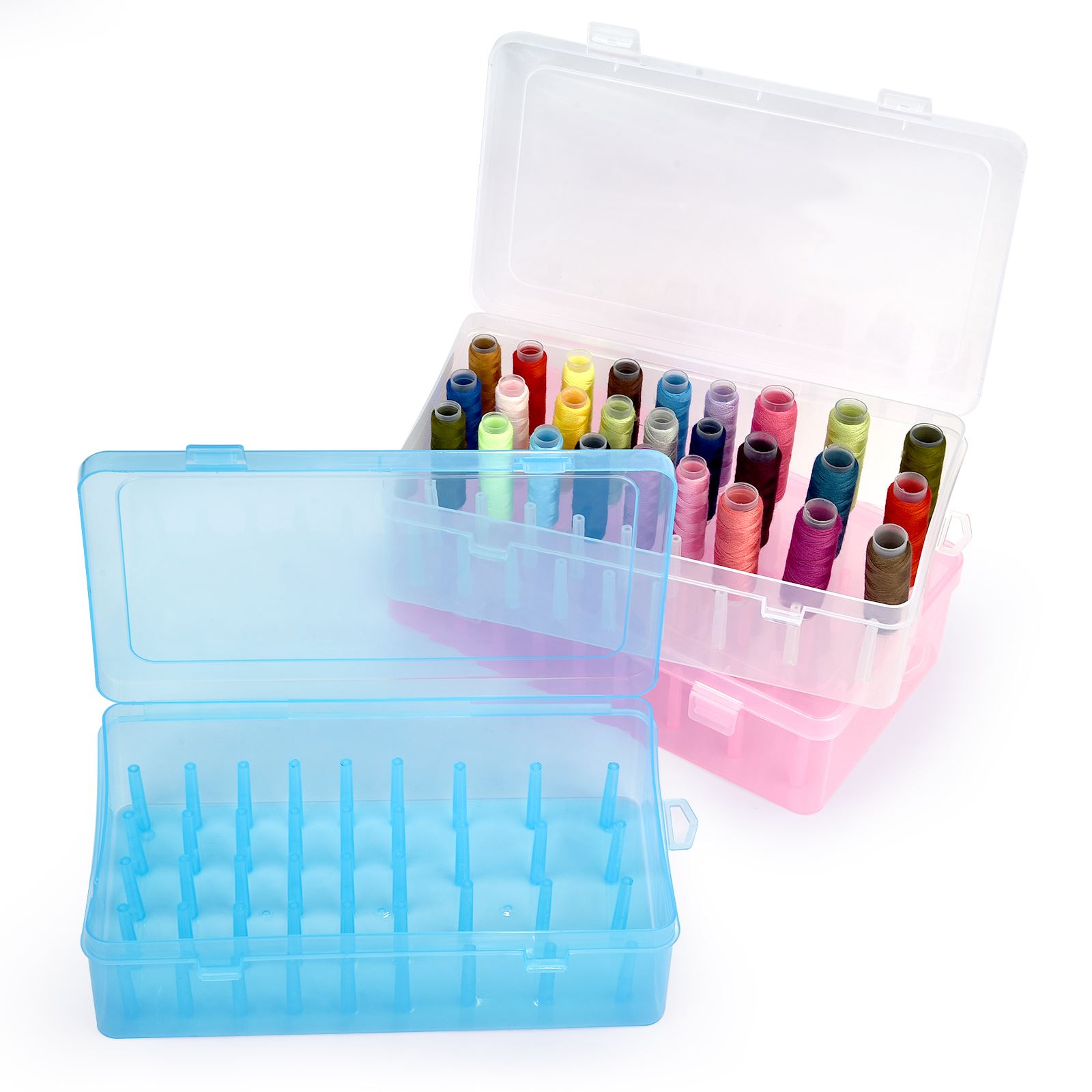 42 축 바느질 스레드 상자 보빈 보관 케이스 투명 바 - Bobbin Organizer Box 리뷰 및 가격