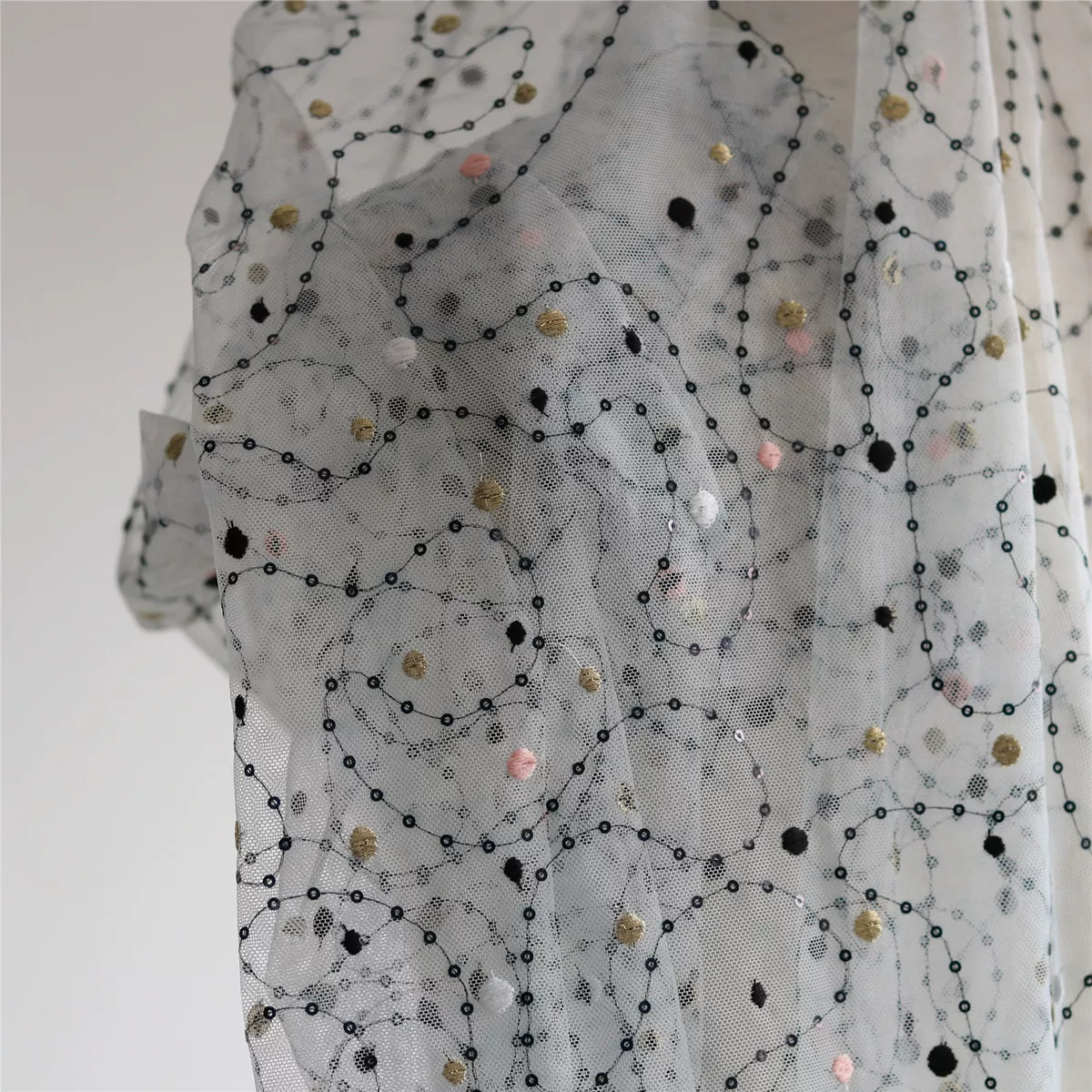 1야드 분량의 3D 비즈 자수 원단, 부드러운 레이스  - Sewing Embroidery Fabric 리뷰 및 가격