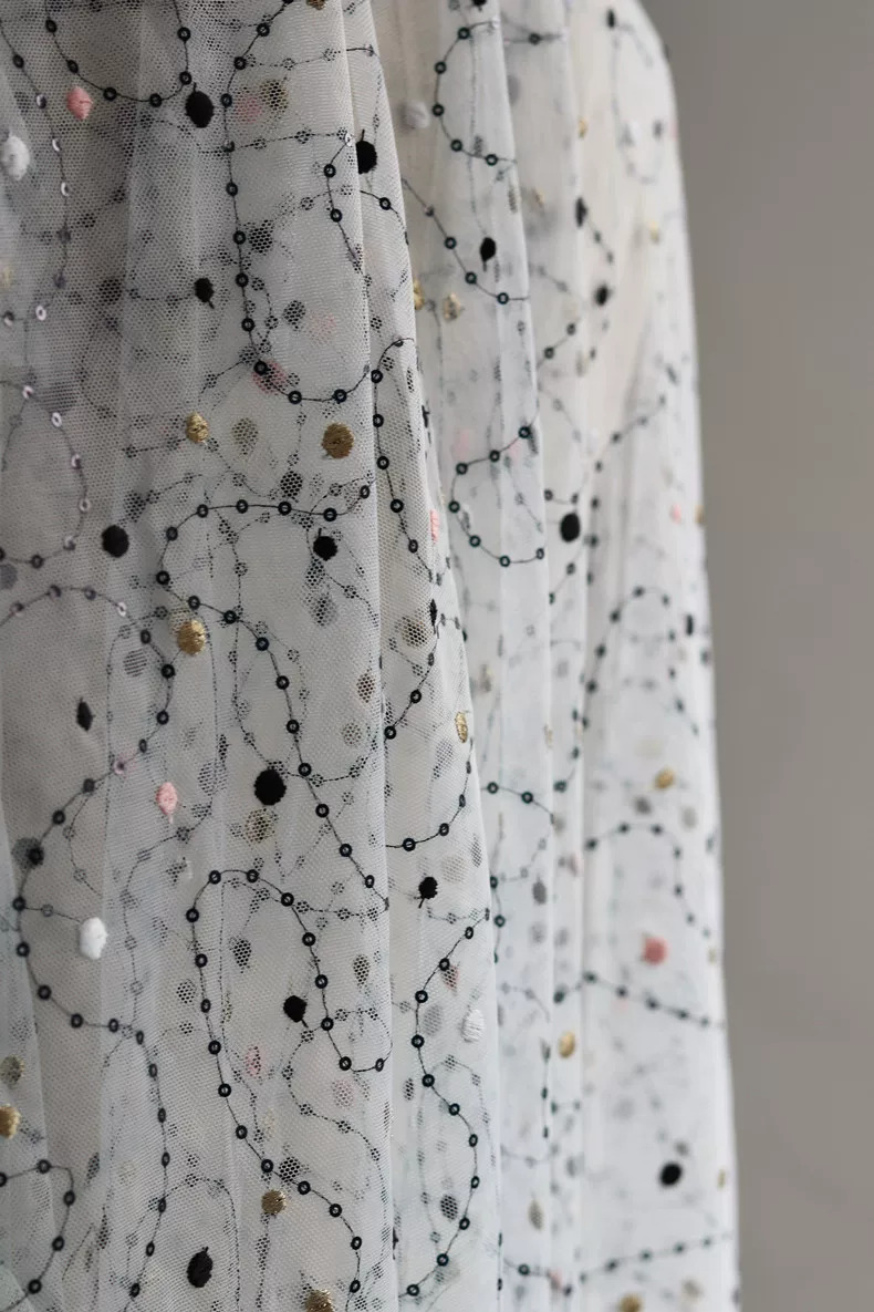 1야드 분량의 3D 비즈 자수 원단, 부드러운 레이스  - Sewing Embroidery Fabric 리뷰 및 가격