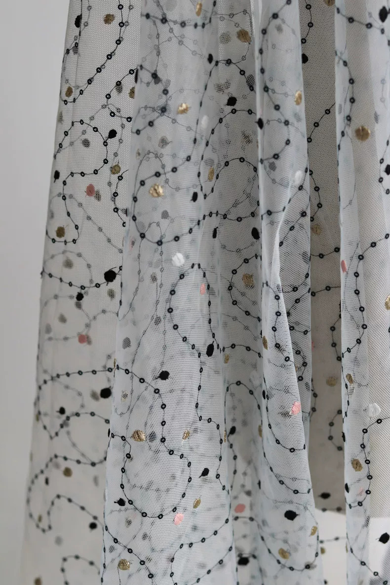 1야드 분량의 3D 비즈 자수 원단, 부드러운 레이스  - Sewing Embroidery Fabric 리뷰 및 가격