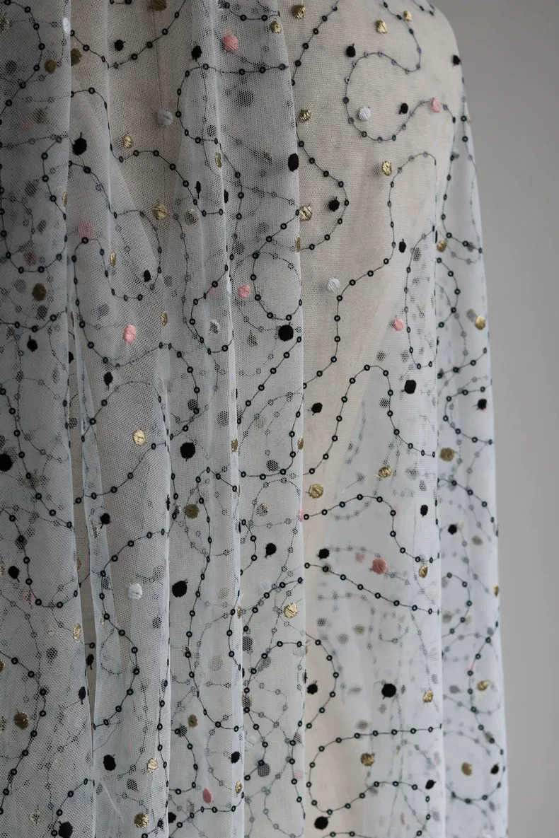 1야드 분량의 3D 비즈 자수 원단, 부드러운 레이스  - Sewing Embroidery Fabric 리뷰 및 가격
