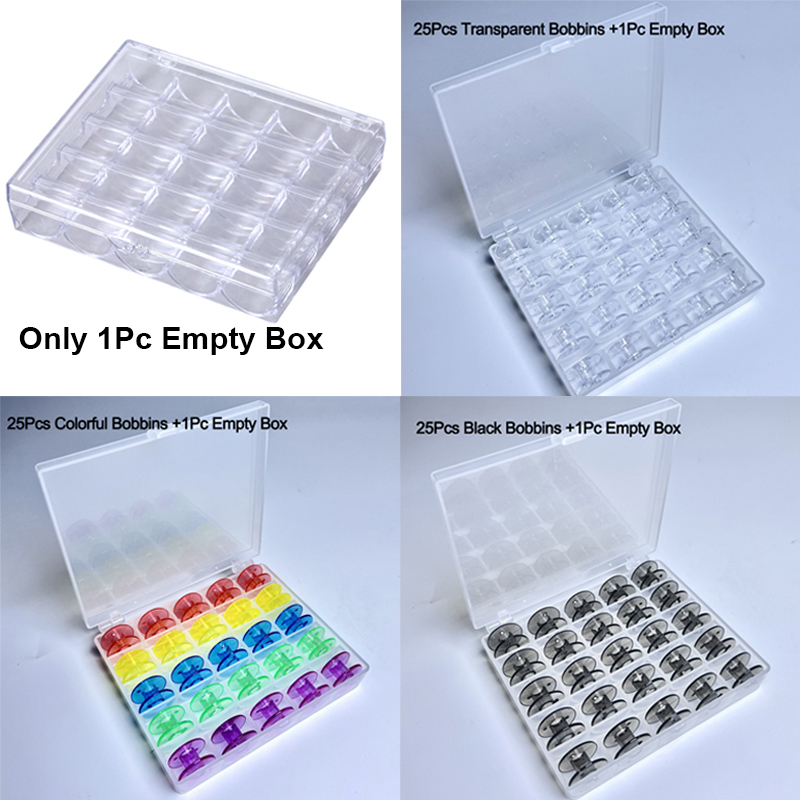 1개 25개 스풀 빈 보빈 보관함 재봉 용품 도구 플라 - Bobbin Organizer Box 리뷰 및 가격