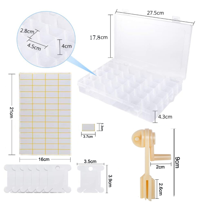 1/50/100/500pc 플라스틱 크로스 스티치 보빈 - Bobbin Organizer Box 리뷰 및 가격