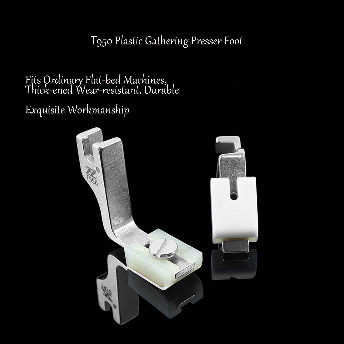 T950 테플론 플라스틱 개더링 프레서 풋 범용 플랫  - Sewing Machine Fabric 리뷰 및 가격
