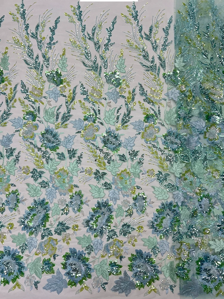 5야드 중공업용 네일 비즈 스팽글 잎사귀 자수 DIY  - Sewing Embroidery Fabric 리뷰 및 가격