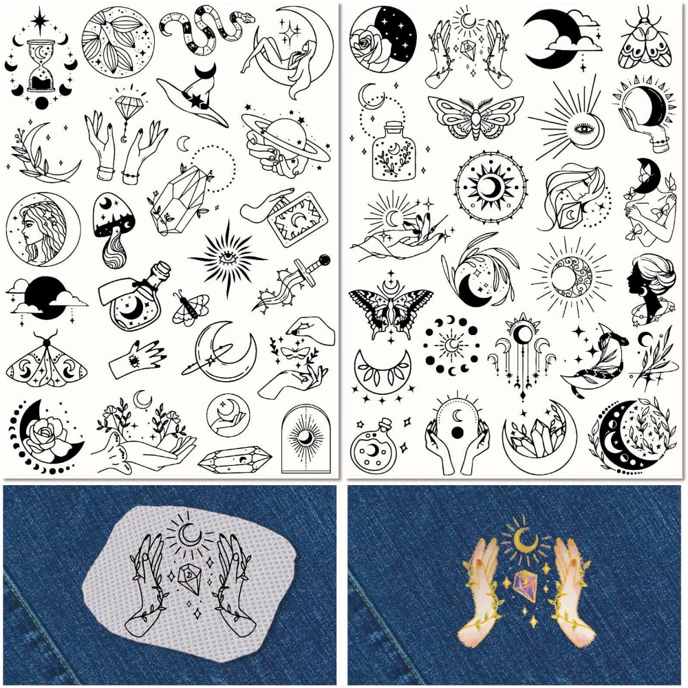 51Pcs Boho Moon Sun 수용성 자수 안정제 - Sewing Embroidery Fabric 리뷰 및 가격